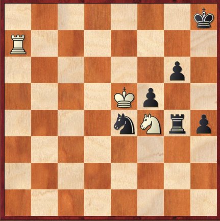 11e partie : dans une position qui était désespérée, Grischuk trouve 46.Cxg6+! et force la nulle