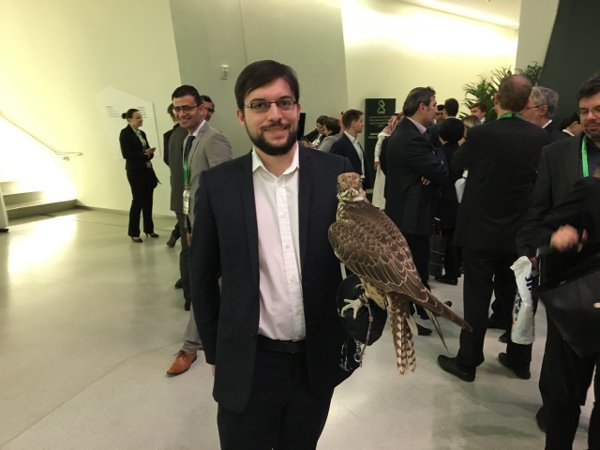 Maxime après la cérémonie d’ouverture, à laquelle était convié… un drôle d’oiseau !