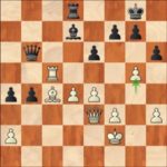 Mamedyarov-Ding Liren, R12 ; 33.g5?, le début d’une contre-offensive désespérée à l’aile-Roi qui ne portera pas ses fruits.