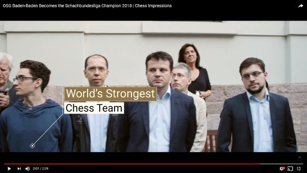 With Etienne Bacrot, two frenchies in the world’s strongest chess team… (Video: Baden-Baden).