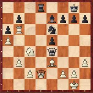 Anand-Mvl, round 6; white is under pressure.