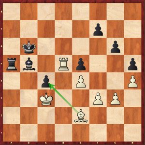 Giri-Mvl, round 11; 50.Bxc4? costs the game.