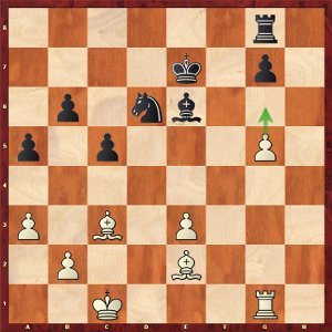 Mvl-Aronian, round 9; with the white pawn on g6, black must solve problems.