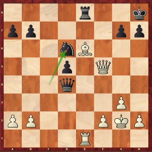 Black just played 28…Nd6?, and after the aesthetic 29.Bxd5!, Maxime will tactically take profit of the back rank weakness!