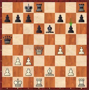 Mvl-Caruana, Round 5; white’s edge is microscopic.