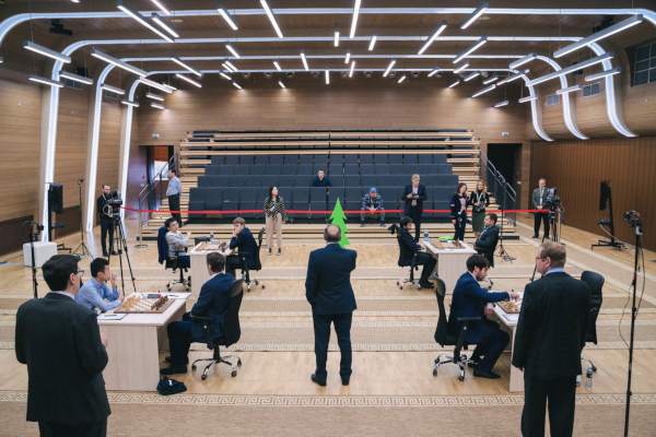 The playing hall has been almost emptied ! (Photo : Fide).