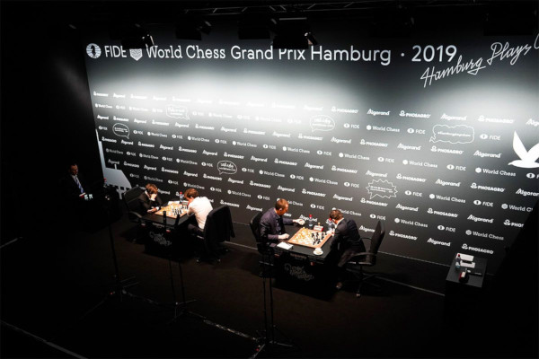 The semi-finals seen from above (Photo: Valeria Gordienko/World Chess).