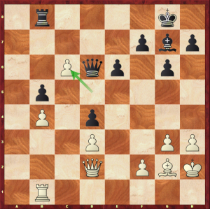 Carlsen-Mvl, London Game 8; the pawn on c6 means a tedious defense ahead for black.