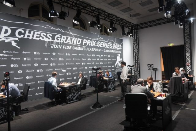 The stage in Berlin (Photo: World Chess).
