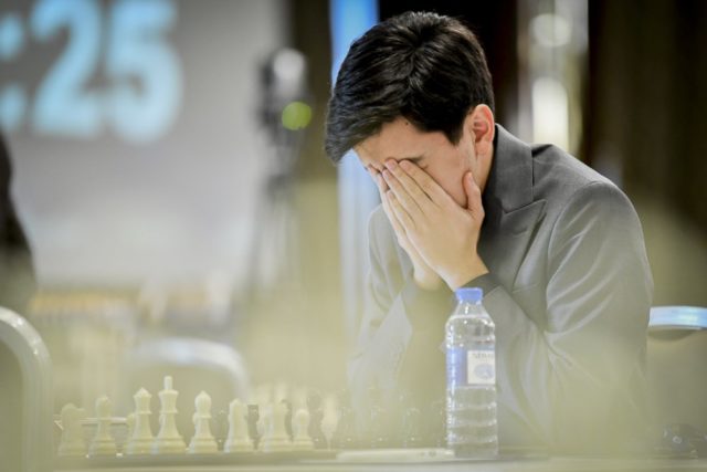 Le tombeur de Maxime en pleine concentration avant la partie décisive (Photo : Fide).