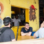 With the TV crew In the of heart of Abidjan - Photo Leenart Ootes With the TV crew In the of heart of Abidjan - Photo Leenart Ootes